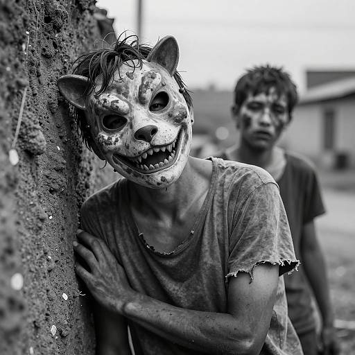 Surreal Black and White Portrait