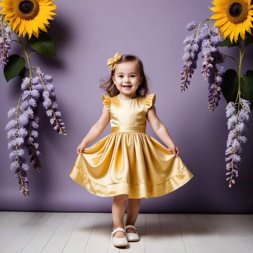 Smiling Toddler Girl in Yellow Dress