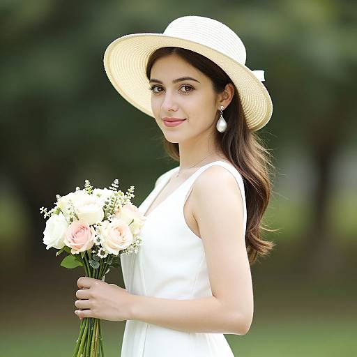 Outdoor Summer Wedding Bride Portrait