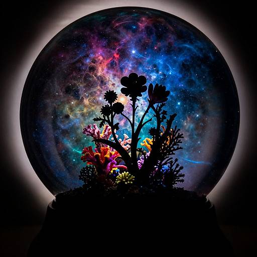 Surreal Triple Exposure Snow Globe