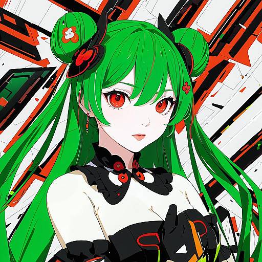 Illustration of Ai-chan (honkai impact), honkai (series) in the style of Yomosaka