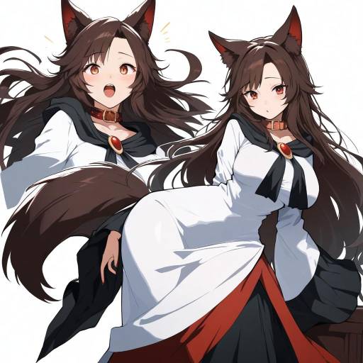 Charming Wolf-Eared Girl Illustration