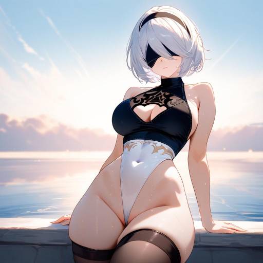 Seductive Cowboy Shot with 2B Nier Automata