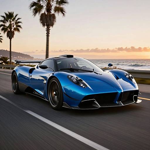 Huayra Supercar Coastal Sunset Drive
