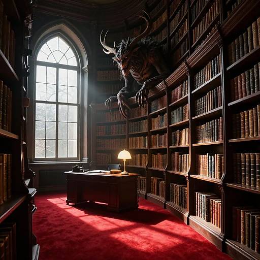 Monstrous Creature in Grand Library