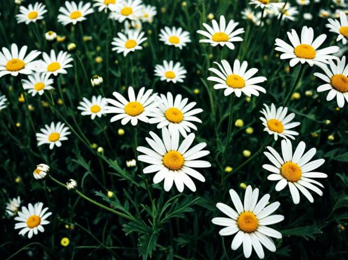 Field of White Daisies