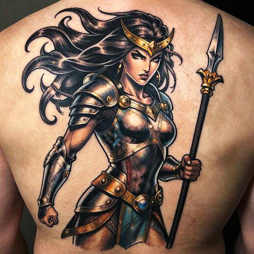 Marvel Style Valkyrie Warrior Tattoo