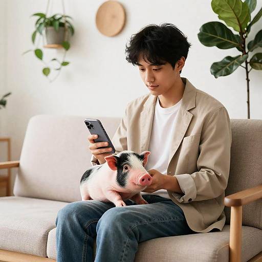 Mini Piglet in Scandinavian Home