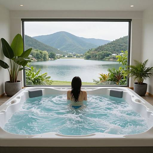 Serene Indoor Hot Tub Escape
