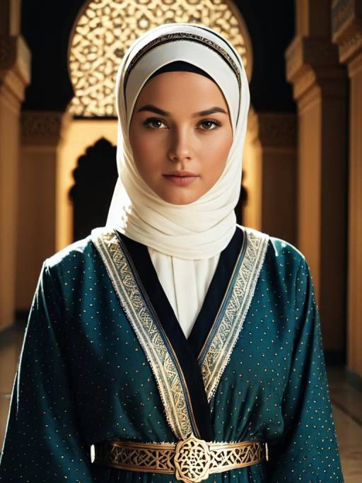 Elegant Woman in Islamic Fashion Photography