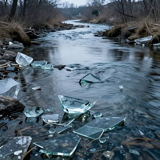 River of Liquid Broken Glass