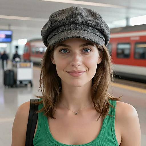 Young Woman in Airport Terminal