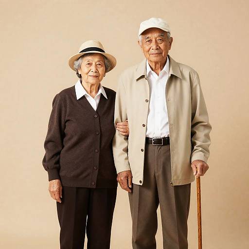 Heartwarming Portrait of Elderly Couple