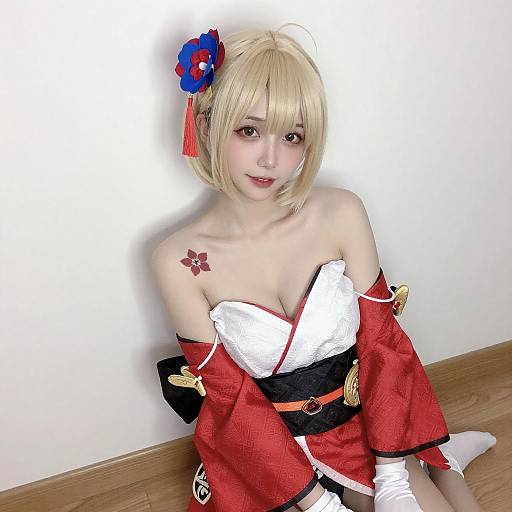 Japanese-Inspired Cosplay Selfie