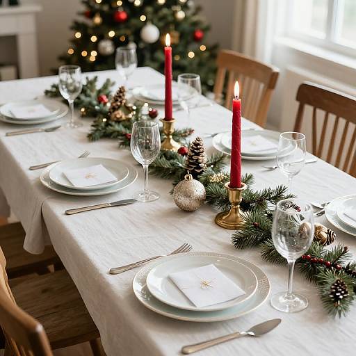 Informal Christmas Table Setting Guide