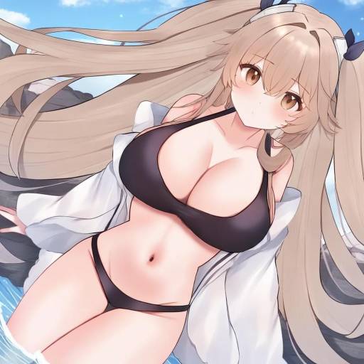 Illustration of Anchorage (azur lane), azur lane in the style of Mi taro333