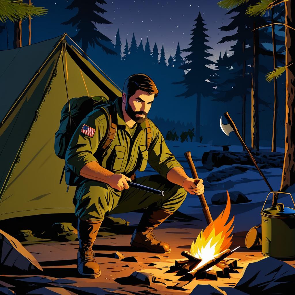 GI Joe Nomad: Wilderness Survival Scene