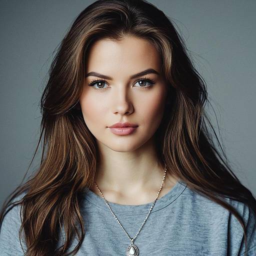 Realistic Portrait of a Girl with Jewelry