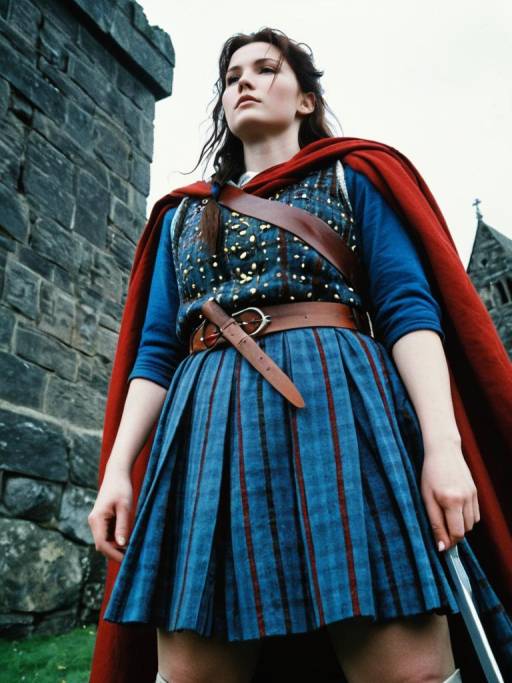 Woman in Braveheart-Inspired Costume