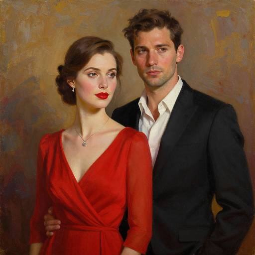 Elegant Portrait of Stylish Couple