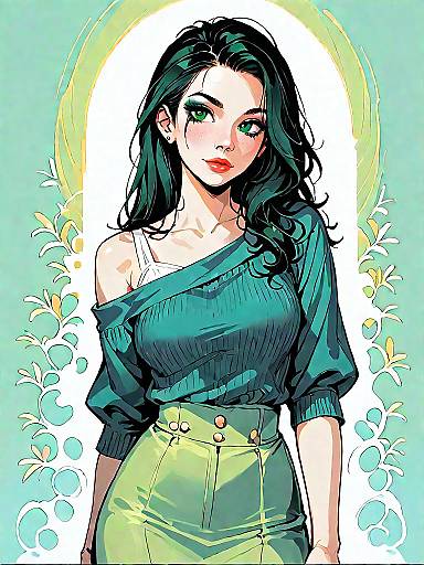 Trendy Party Look: Emerald Green Fashion