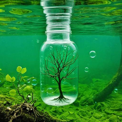 Underwater Still Life with Bottles and Roots