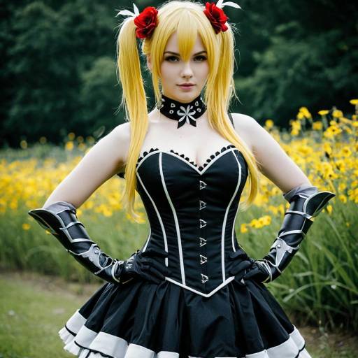 RWBY Cosplay Girl in Black Corset Dress