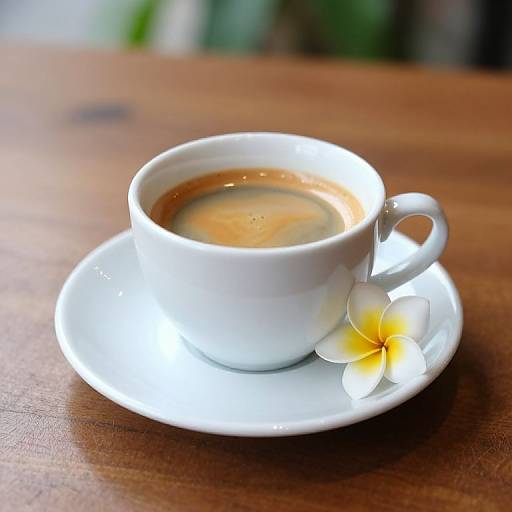 Elegant Espresso with Frangipani Decor