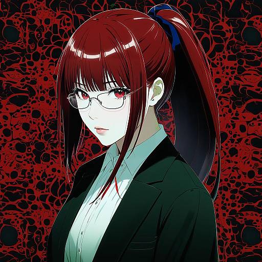 Illustration of Aozaki touko, kara no kyoukai in the style of Mimikaki (men bow)