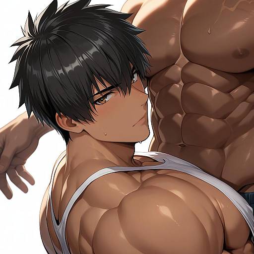 Illustration of Arash (fate), fate (series) in the style of Y2