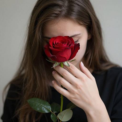 Solemn Remembrance with Red Rose