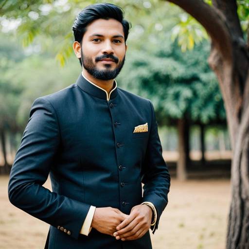 Realistic Outdoor Portrait of South Indian Groom