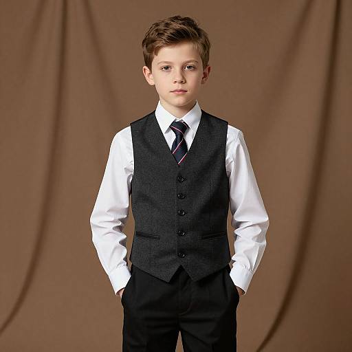 Young Boy in Traditional English Outfit