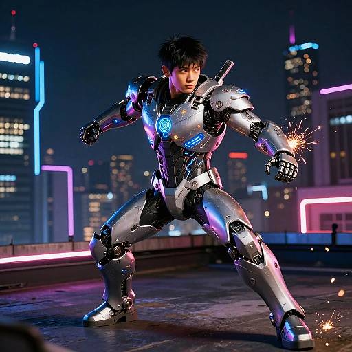 Bosconovitch Neon Rooftop Battle