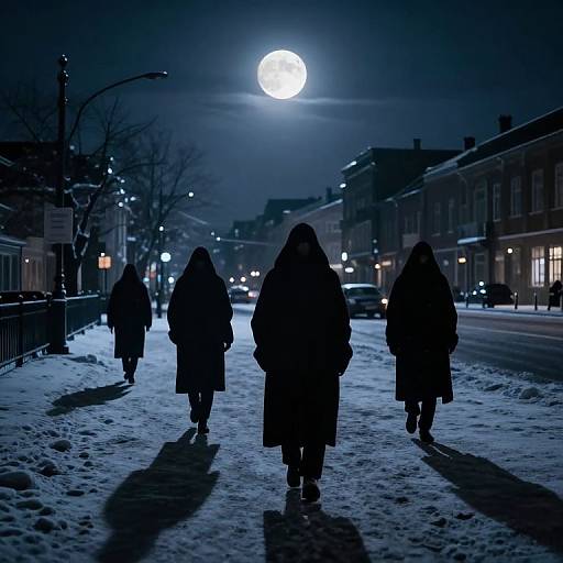 Noir Moonlit Urban Shadows