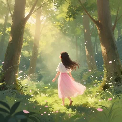 Serene Forest Clearing at Dawn