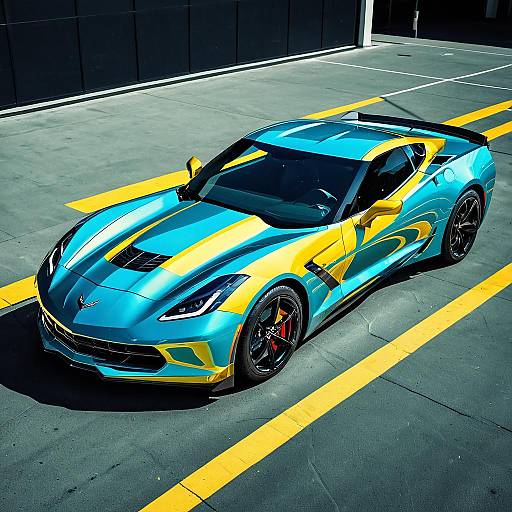Vibrant Pop Art Chevrolet Corvette Stingray