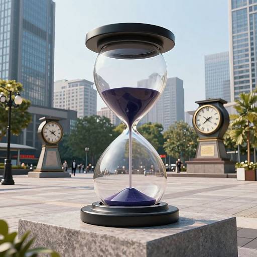 Floating Liquid Hourglass Clocks