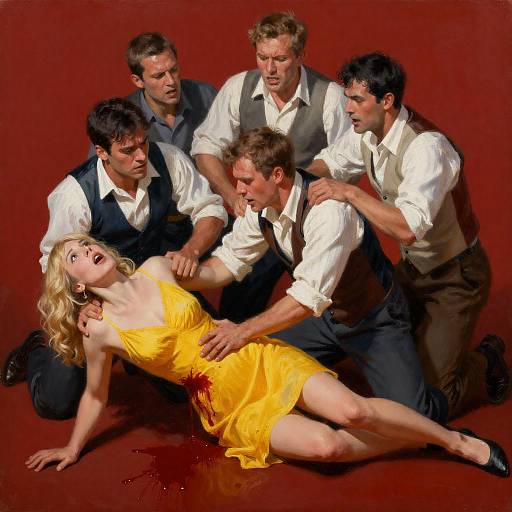 Dramatic Scene of Violence and Intensity