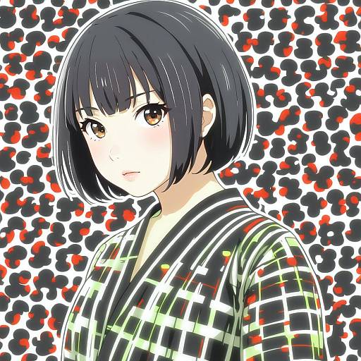 Illustration of Aoyama sumika, original in the style of Chm (macharge)