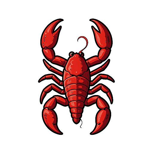 Fiery Red Tribal Scorpion Logo