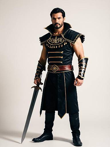 Man in Vambre Warrior Cosplay Costume