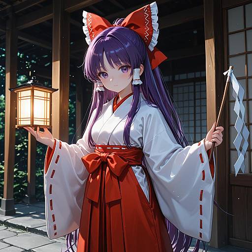 Illustration of Hakurei reimu (pc-98), touhou in the style of Eisu (eith)