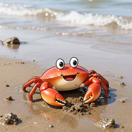 Playful Cartoon Paddle Crab by Lagoon