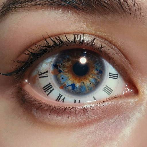 Surreal Eye with Clock Pupil