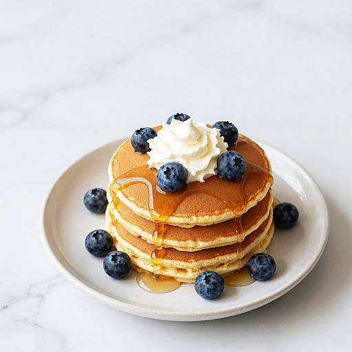 Top-Down Fluffy Pancakes Photo