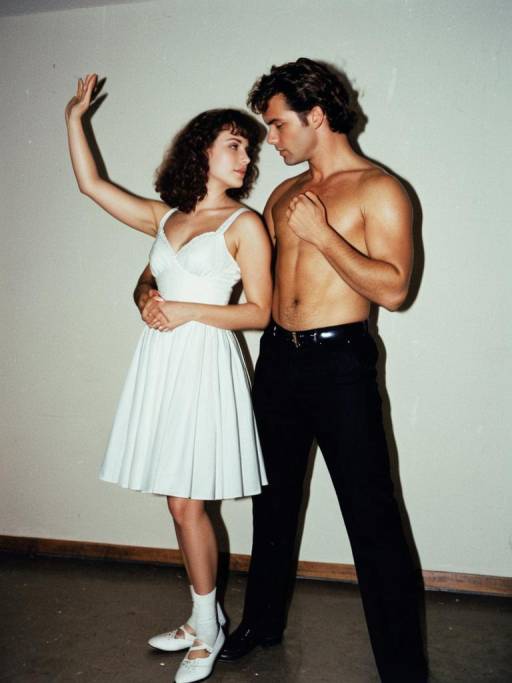 Couple in Dirty Dancing Costumes