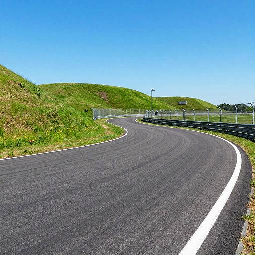 Serene Empty Race Track Landscape