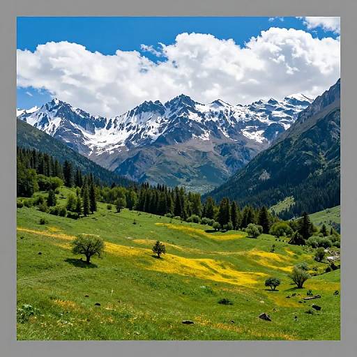 Vibrant Mountainous Landscape Photo