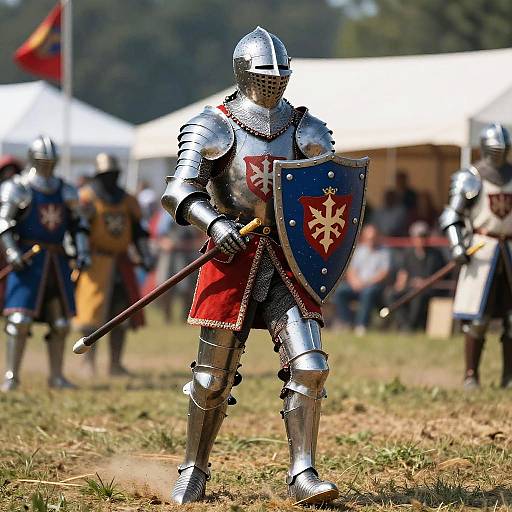 Mounted Knight Charging in Tournament